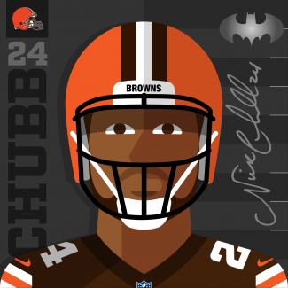 Nick Chubb releases Batman-inspired posters ahead of Browns' game